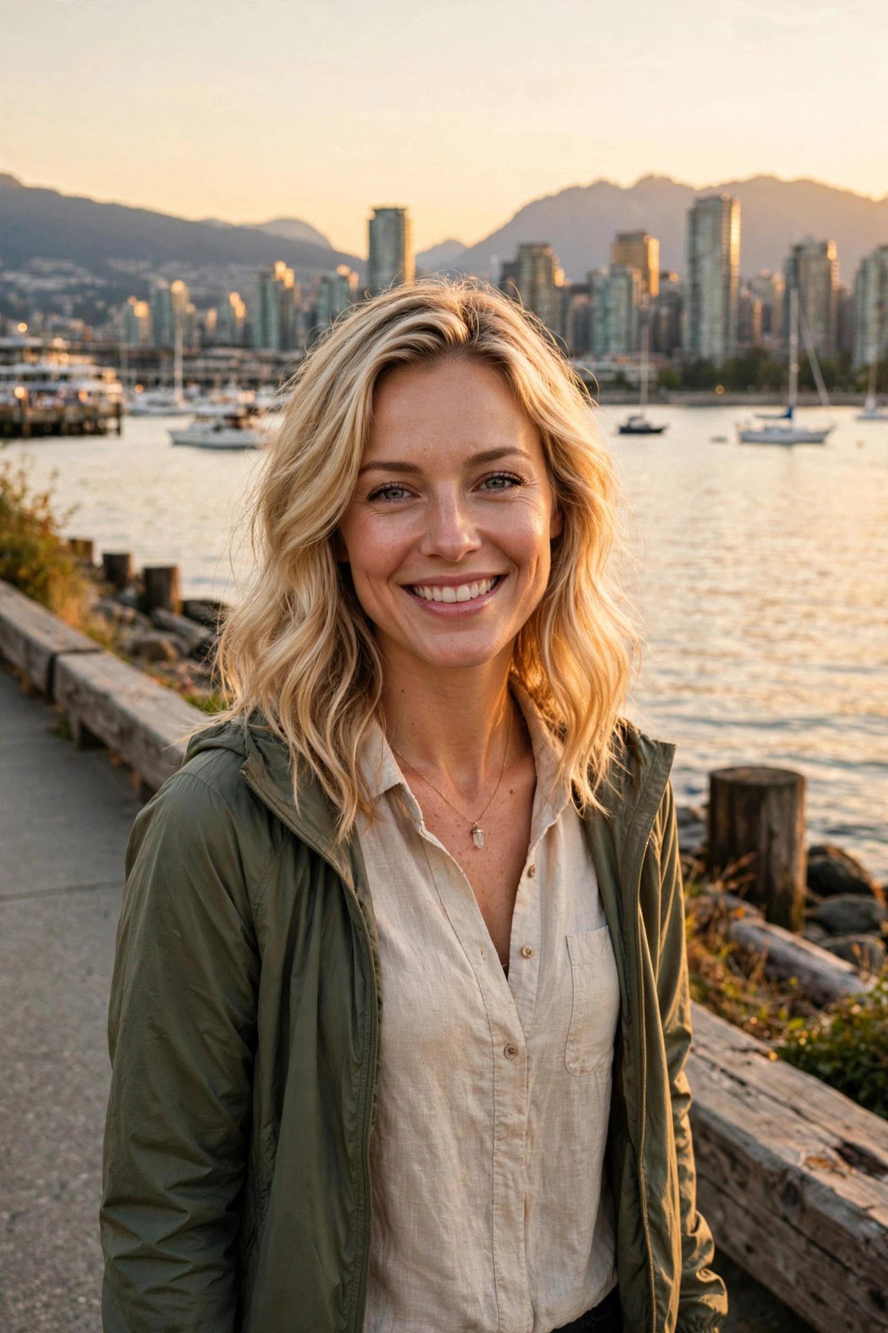 Maya Carter on the Vancouver seawall